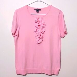 American Living Pink short sleeve sweater Blouse for women's size medium preppy